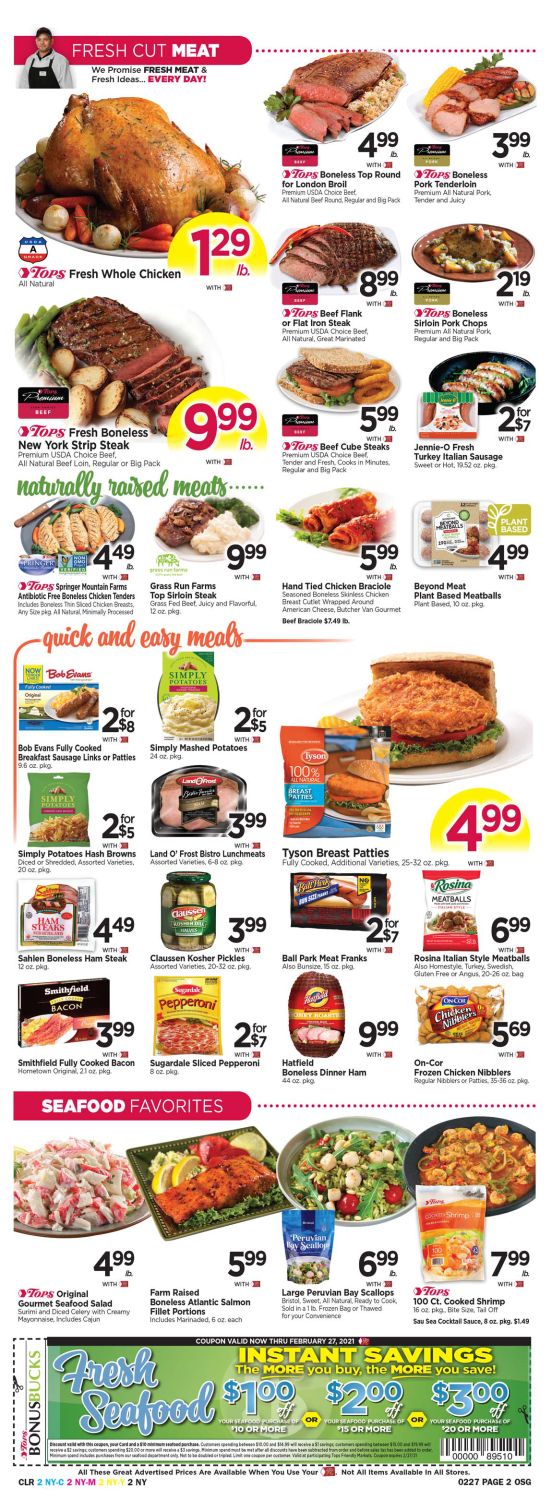Tops Friendly Markets Weekly Ad Flyer February 21 to February 27, 2021