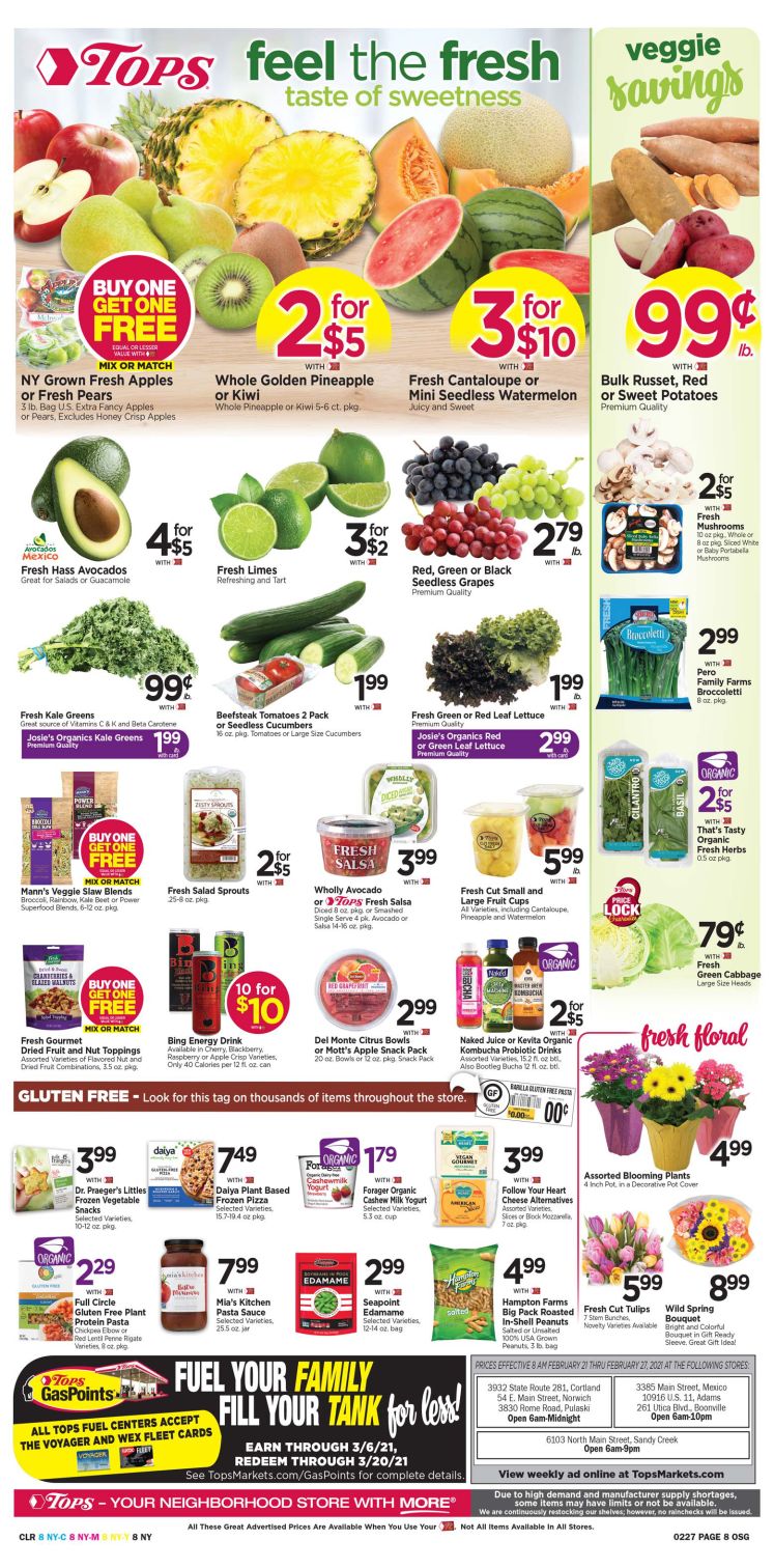 Tops Friendly Markets Weekly Ad Flyer February 21 to February 27, 2021