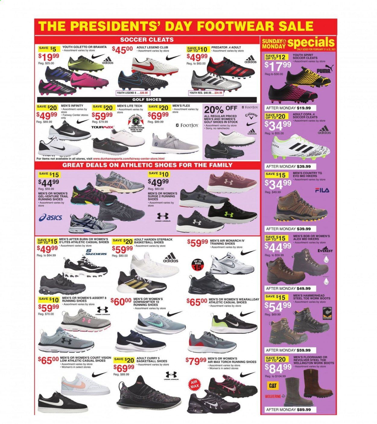 Dunham's Sports (MI, PA, WI) Weekly Ad Flyer February 20 to February 25