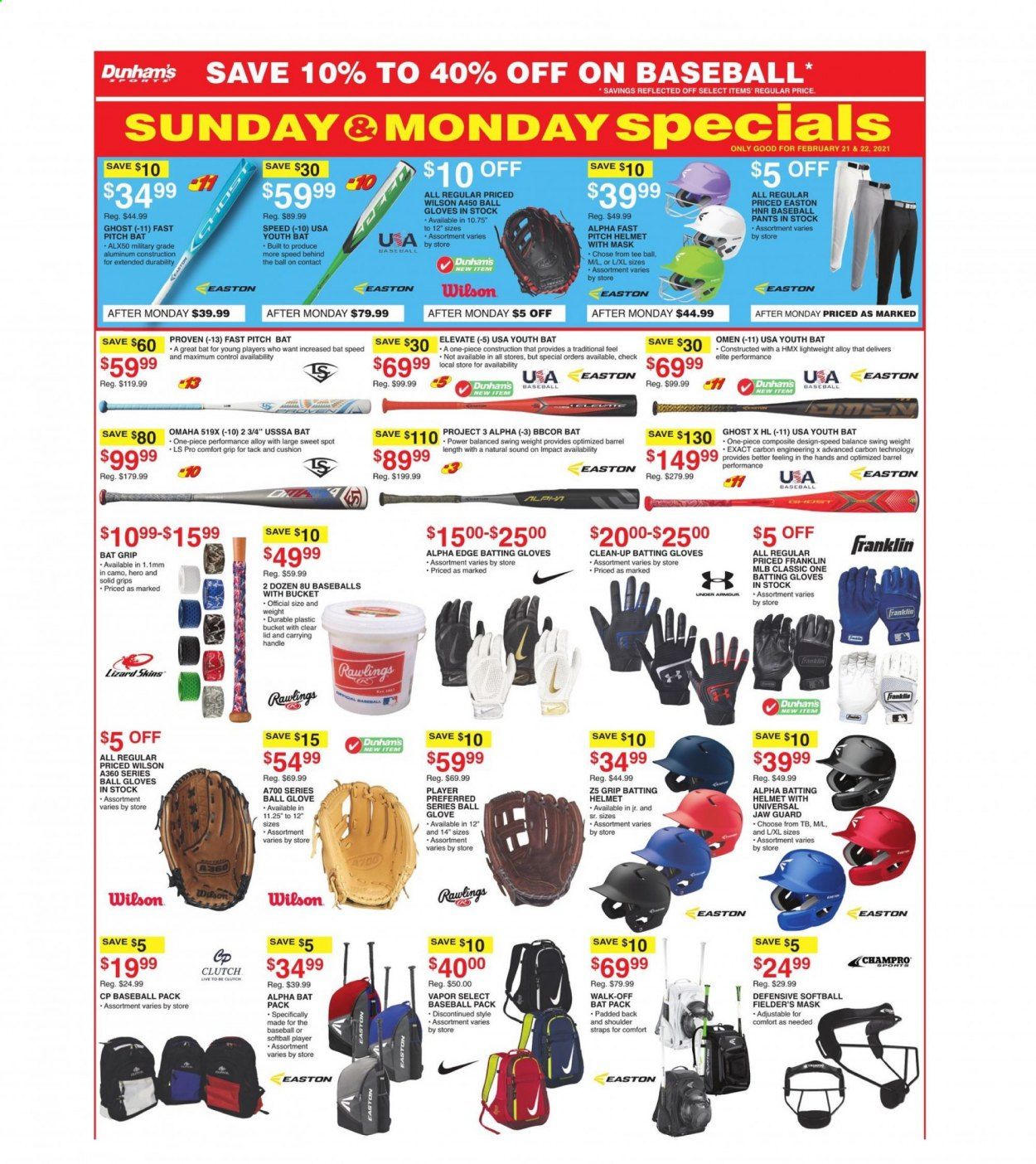 Dunham's Sports (MI, MN, SD) Weekly Ad Flyer February 20 to February 25