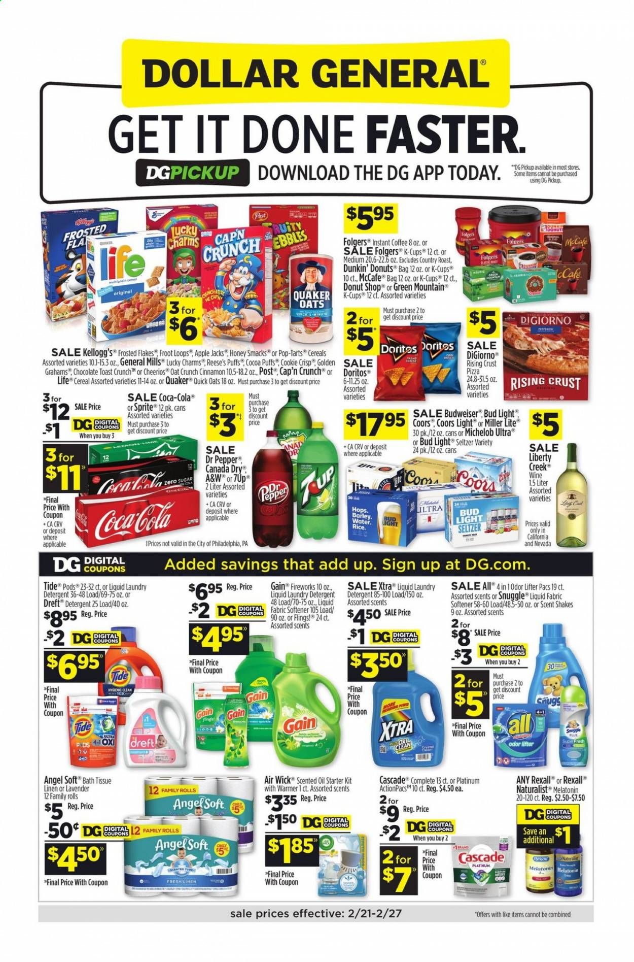 Dollar General (CA, NV) Weekly Ad Flyer February 21 to February 27