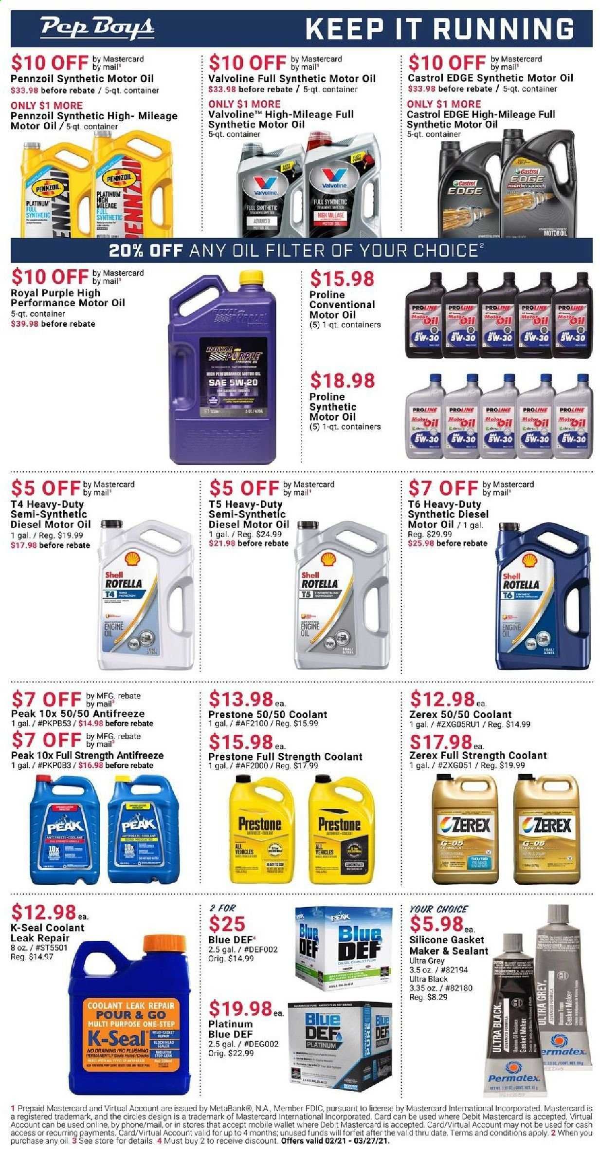 Pep Boys Weekly Ad Flyer February 21 to March 27