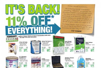 Menards Weekly Ad Flyer February 21 to February 27