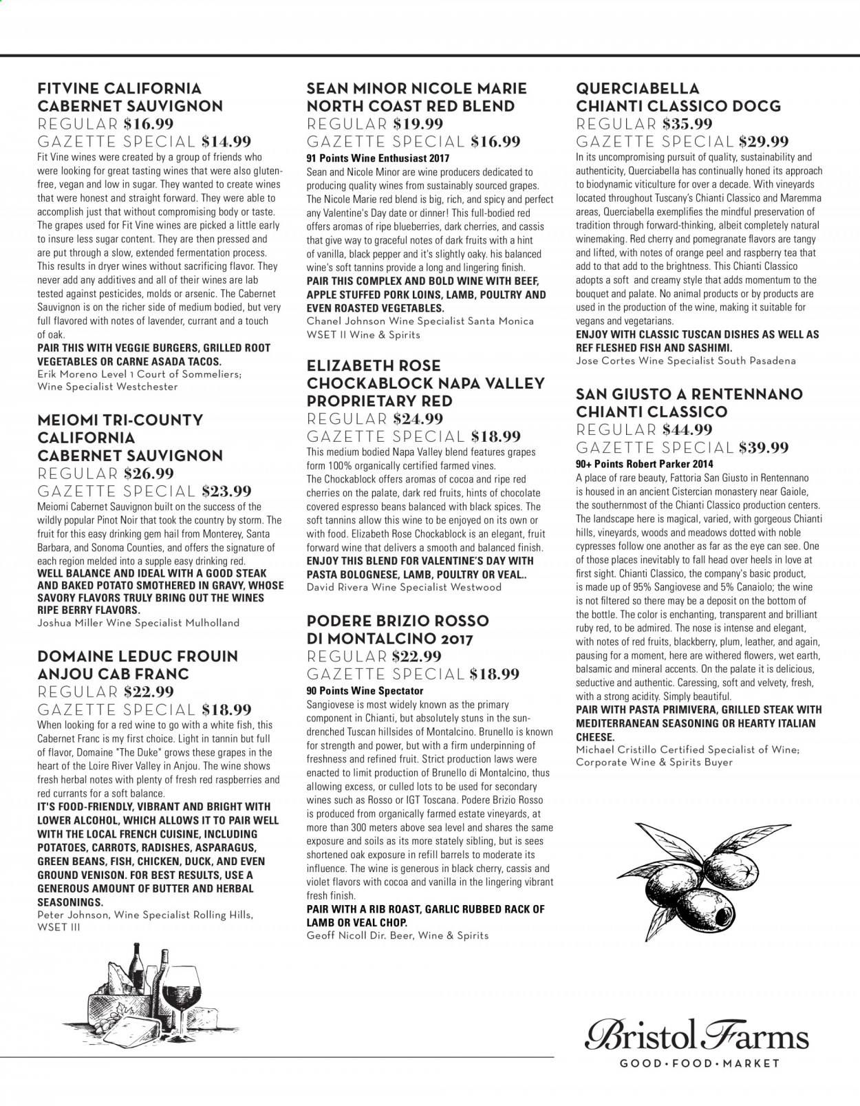 Bristol Farms (CA) Weekly Ad Flyer February 1 to February 28