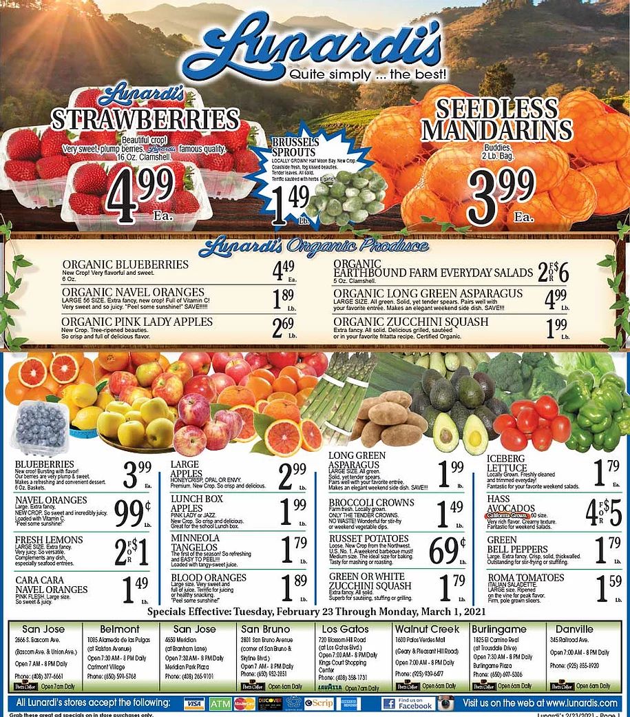 Lunardi's Weekly Ad Flyer February 23 to March 1, 2021