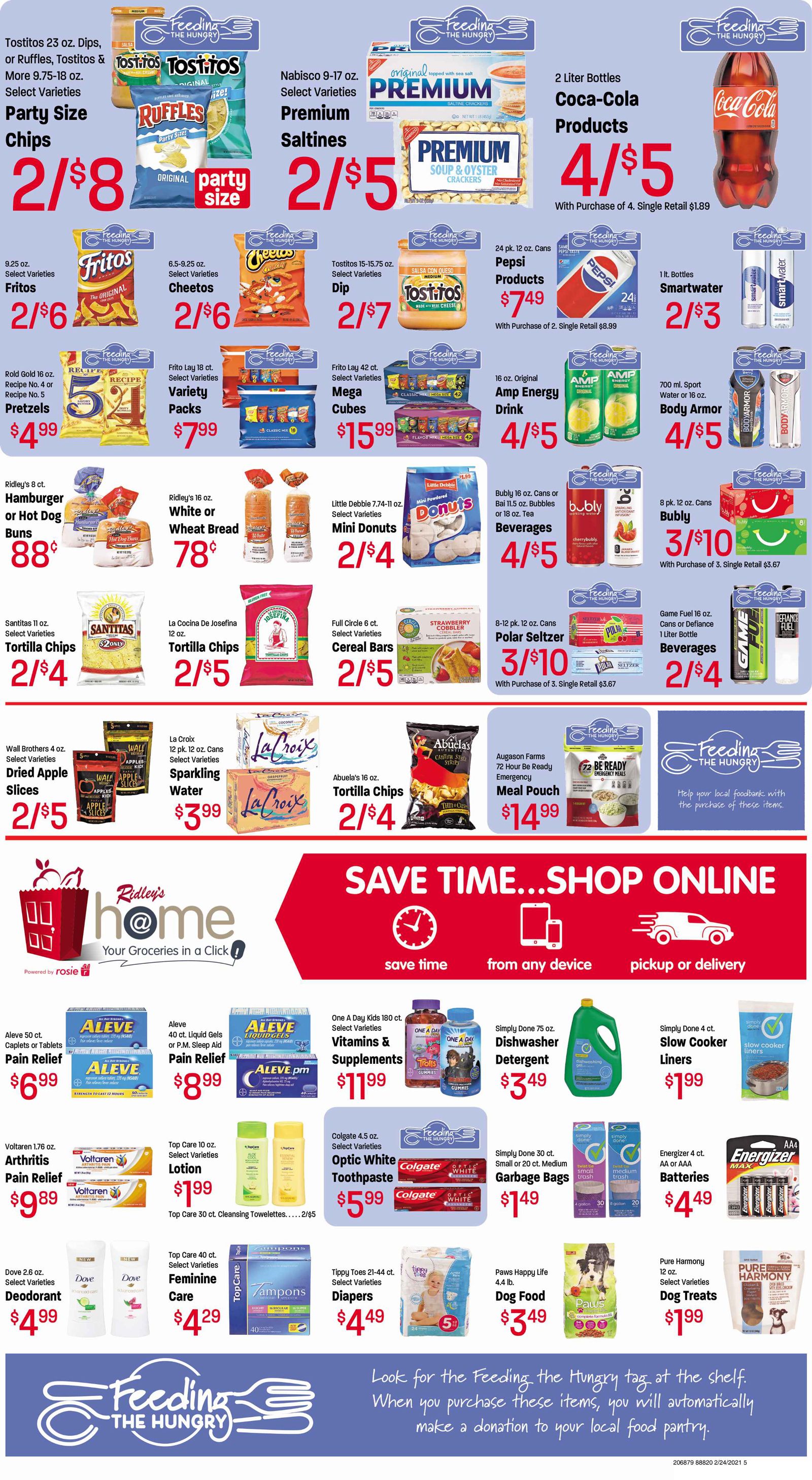 Ridley's Family Market Feeding The Hungry Sale Weekly Ad Flyer February 23 to March 1, 2021