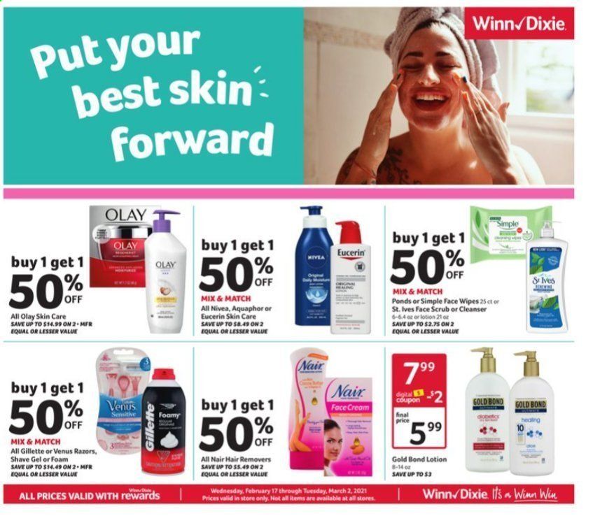 Winn Dixie (AL, FL, GA, LA, MS) Weekly Ad Flyer February 17 to March 2