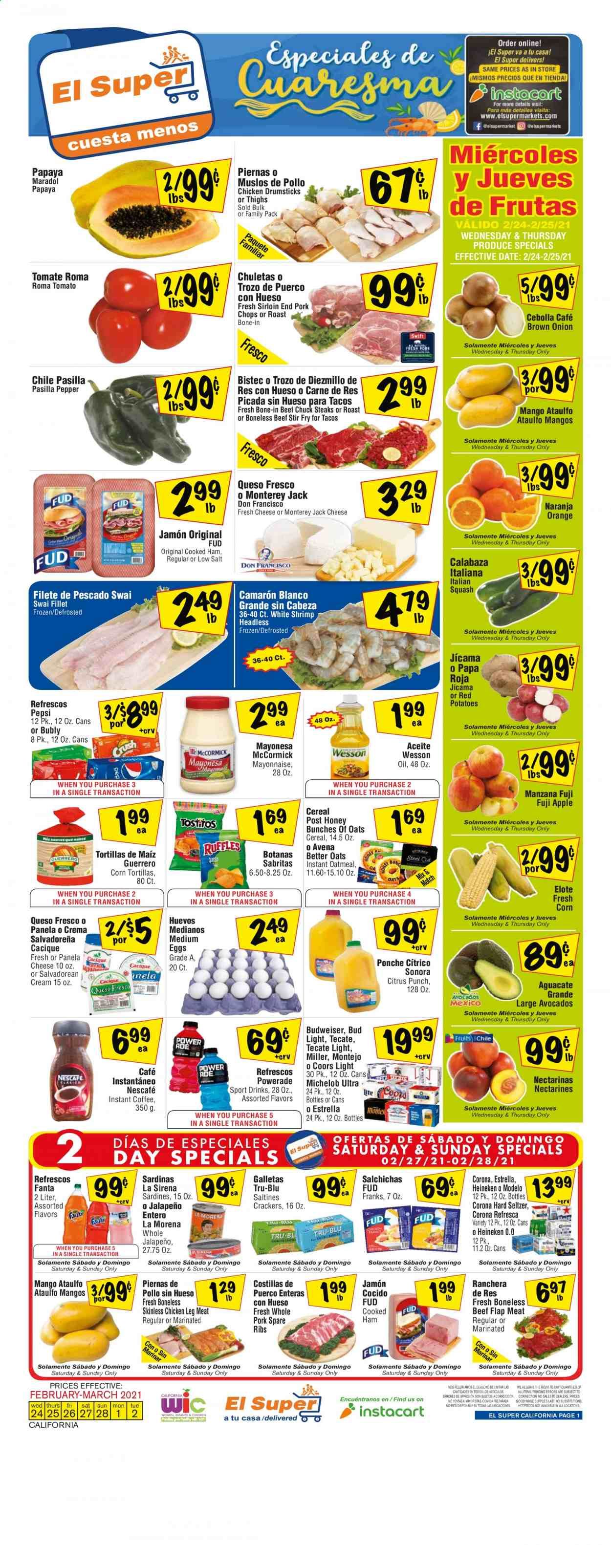 El Super (AZ, CA, NM, NV, TX) Weekly Ad Flyer February 24 to March 2