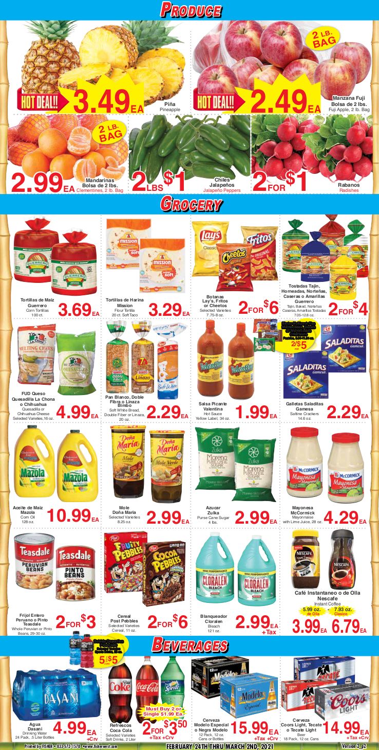 Arteaga's Weekly Ad Flyer February 24 to March 2, 2021