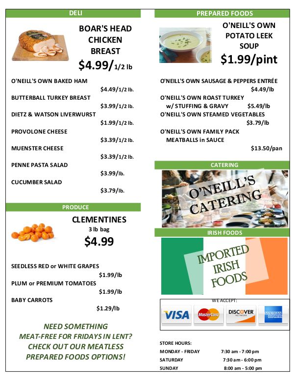 O'Neill's Food Market Weekly Ad Flyer February 24 to March 2, 2021