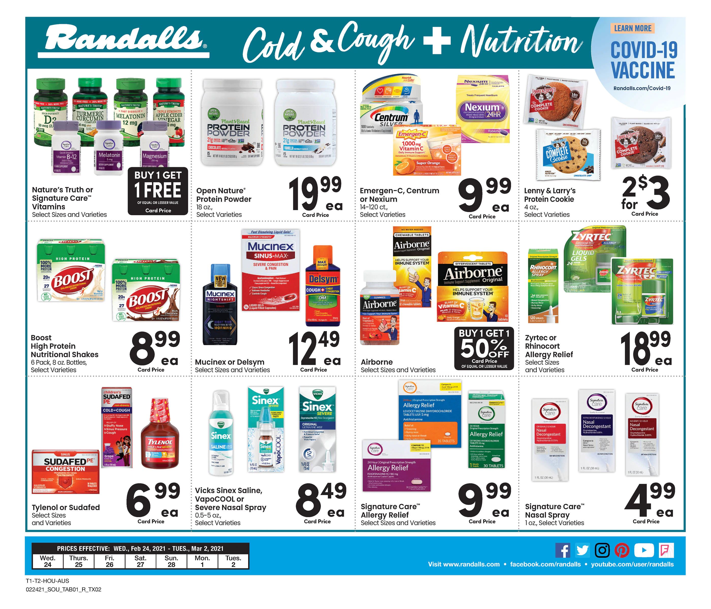Randalls Weekly Ad Flyer February 24 to March 2, 2021