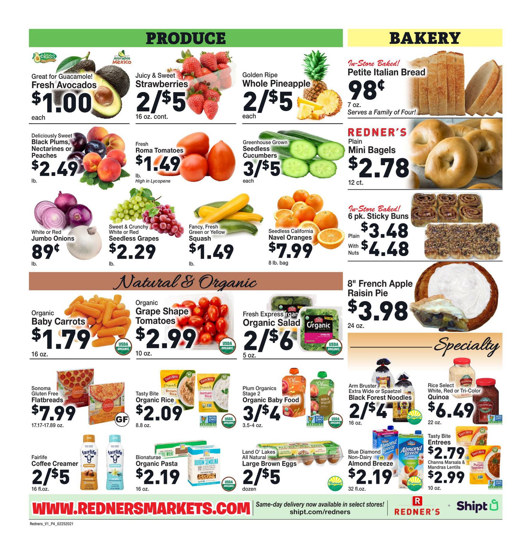 Redner's Markets Weekly Ad Flyer February 25 to March 3, 2021