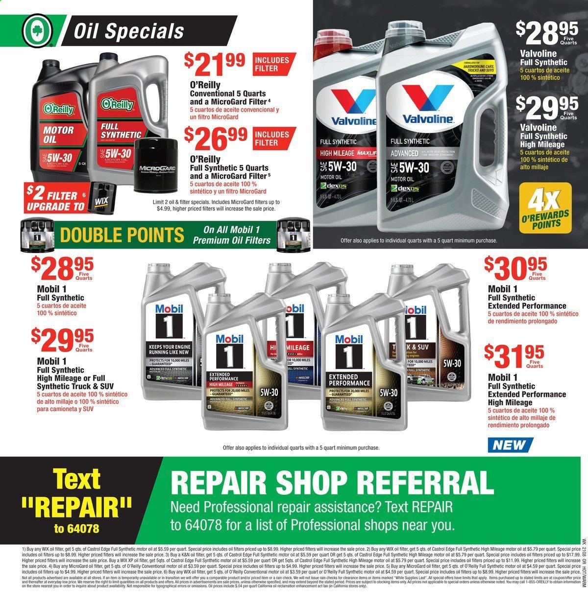 O'Reilly Auto Parts Weekly Ad Flyer February 24 to March 30