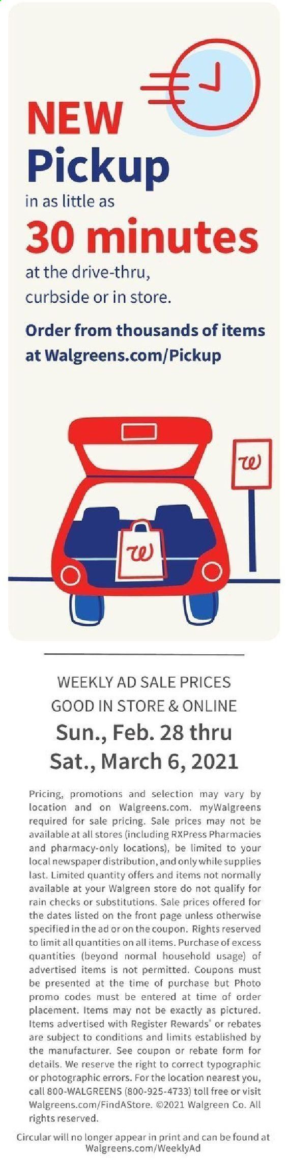 Walgreens Weekly Ad Flyer February 28 to March 6