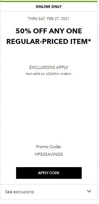 JOANN Weekly Ad Flyer February 25 to February 27