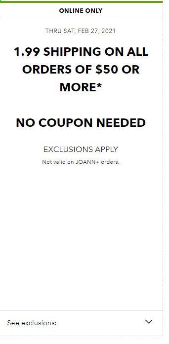 JOANN Weekly Ad Flyer February 25 to February 27