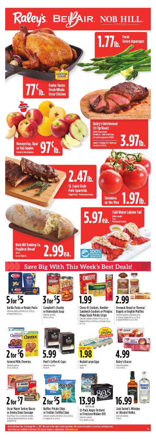 Raley's Weekly Ad Flyer February 24 to March 2, 2021
