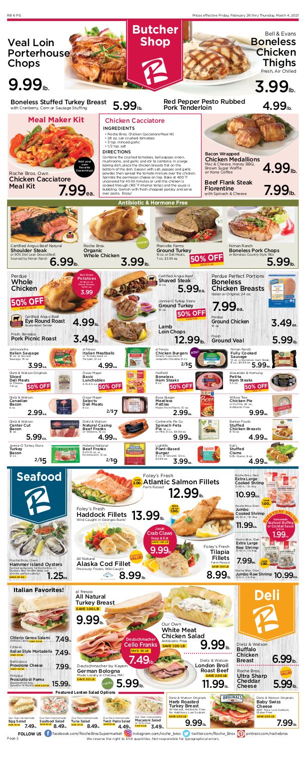 Roche Bros. Supermarket Weekly Ad Flyer February 26 to March 4, 2021