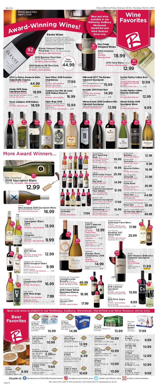 Roche Bros. Supermarket Weekly Ad Flyer February 26 to March 4, 2021