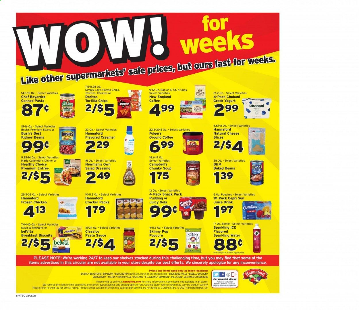 Hannaford (VT) Weekly Ad Flyer February 28 to March 6
