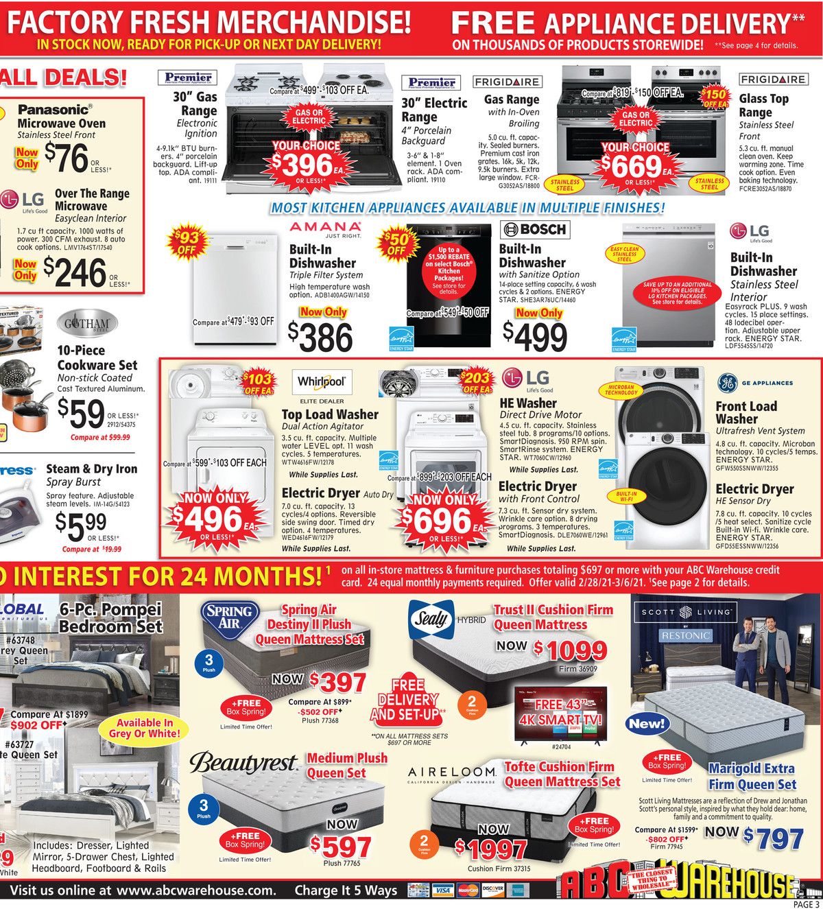 ABC Warehouse Weekly Ad Flyer February 28 to March 6, 2021