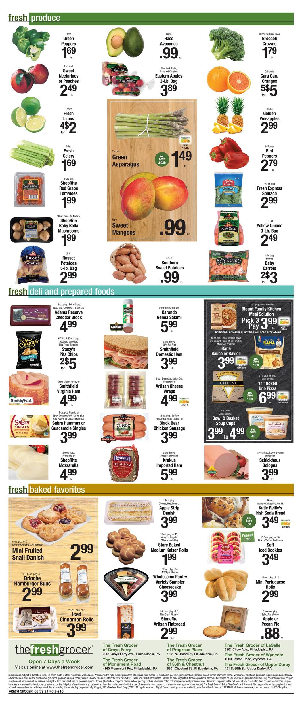 The Fresh Grocer Weekly Ad Flyer February 28 to March 6, 2021