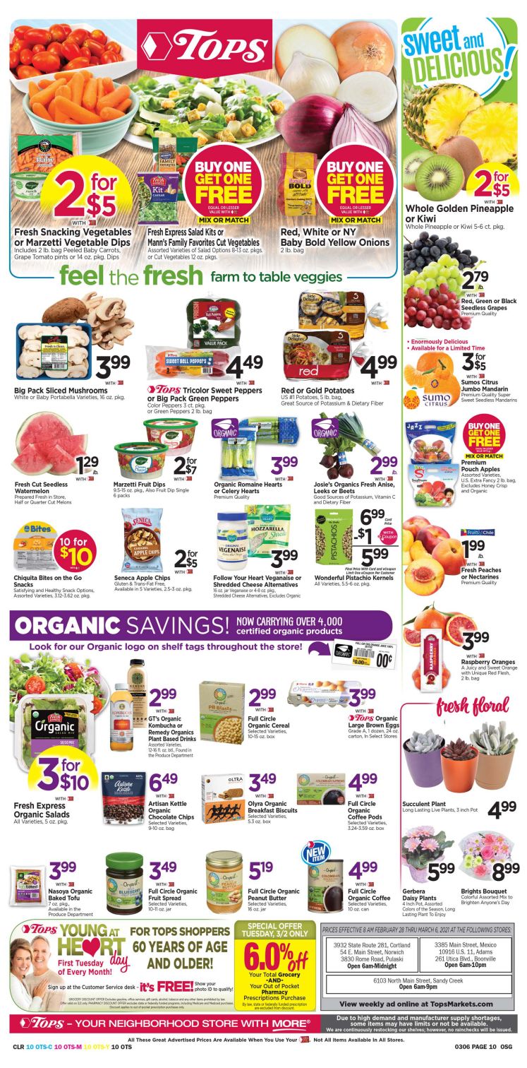 Tops Friendly Markets Weekly Ad Flyer February 28 to March 6, 2021