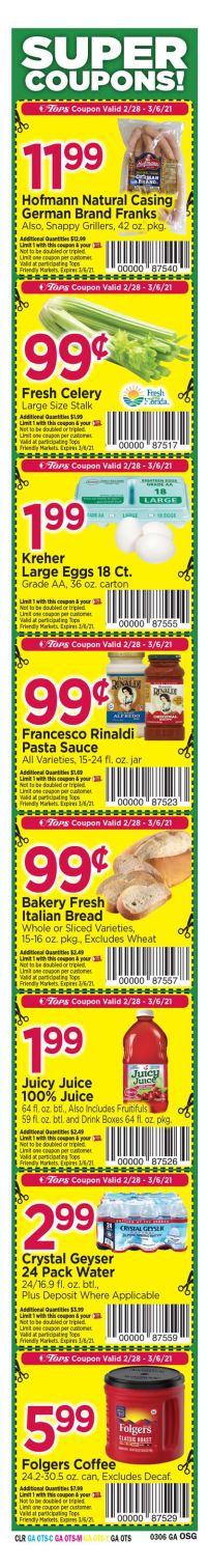 Tops Friendly Markets Weekly Ad Flyer February 28 to March 6, 2021