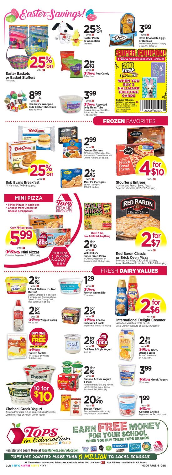 Tops Friendly Markets Weekly Ad Flyer February 28 to March 6, 2021