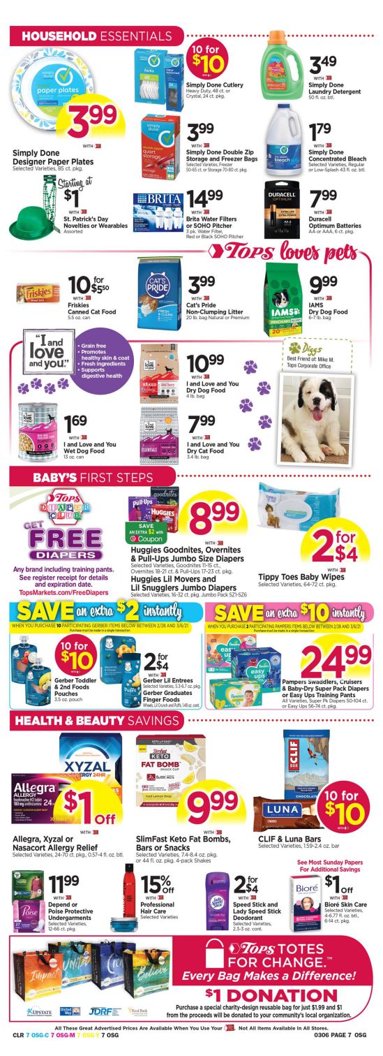 Tops Friendly Markets Weekly Ad Flyer February 28 to March 6, 2021
