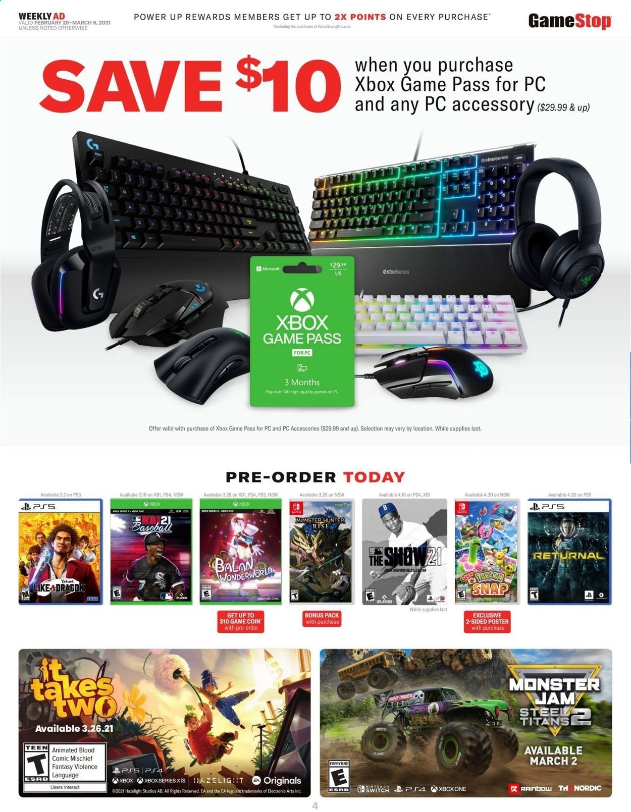 GameStop Weekly Ad Flyer February 28 to March 6