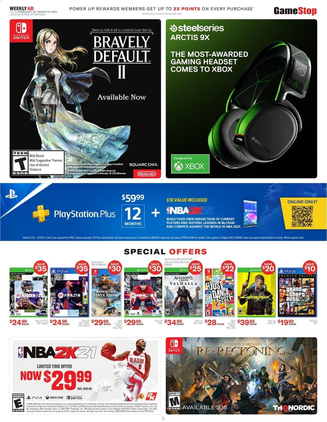 GameStop Weekly Ad Flyer February 28 to March 6