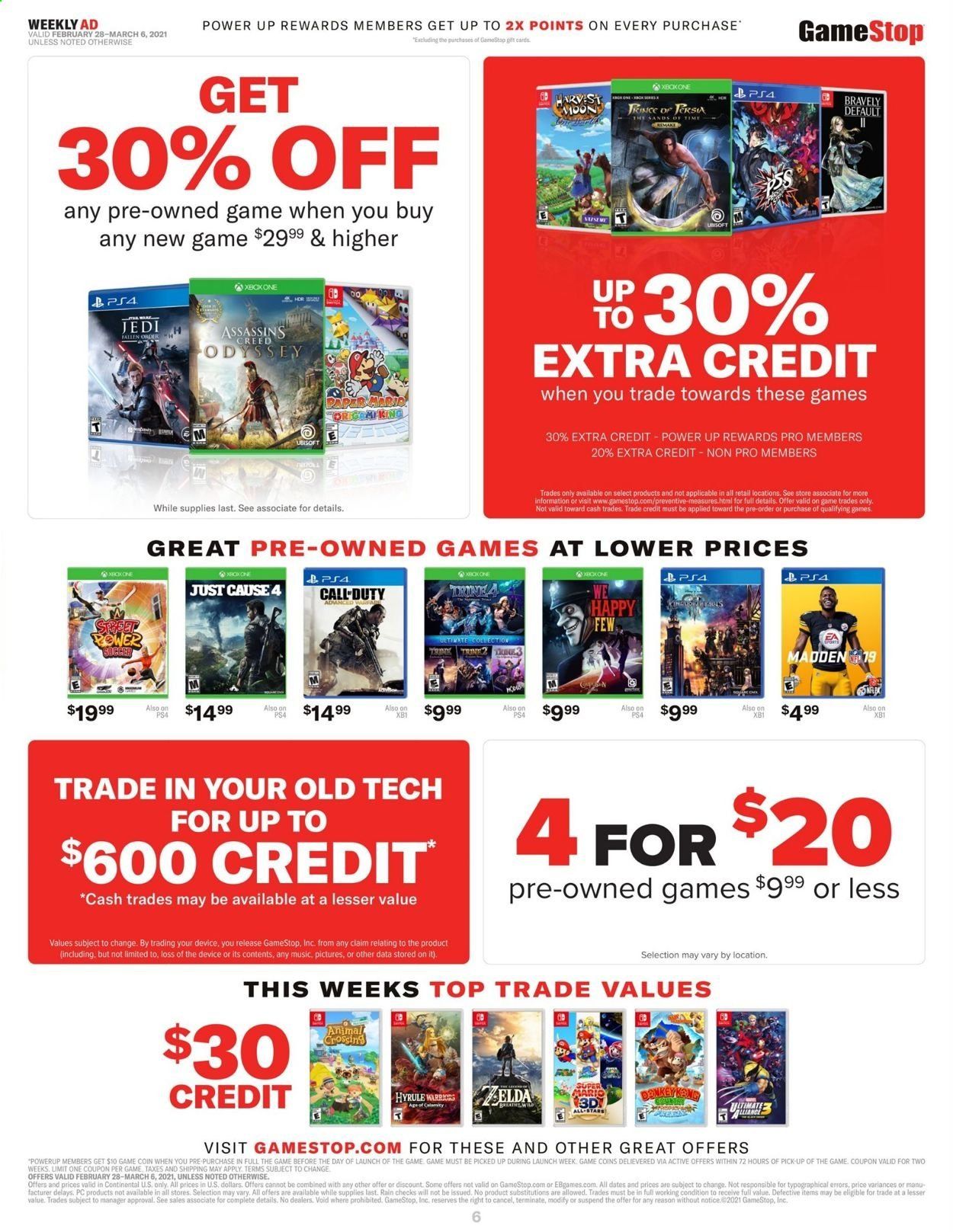 GameStop Weekly Ad Flyer February 28 to March 6