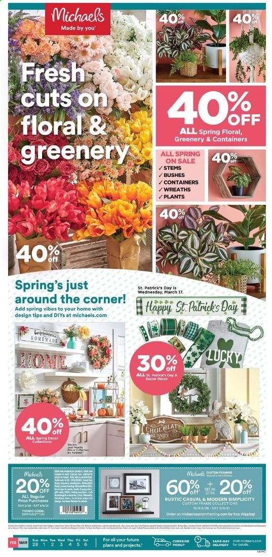 Michaels Weekly Ad Flyer February 28 to March 6