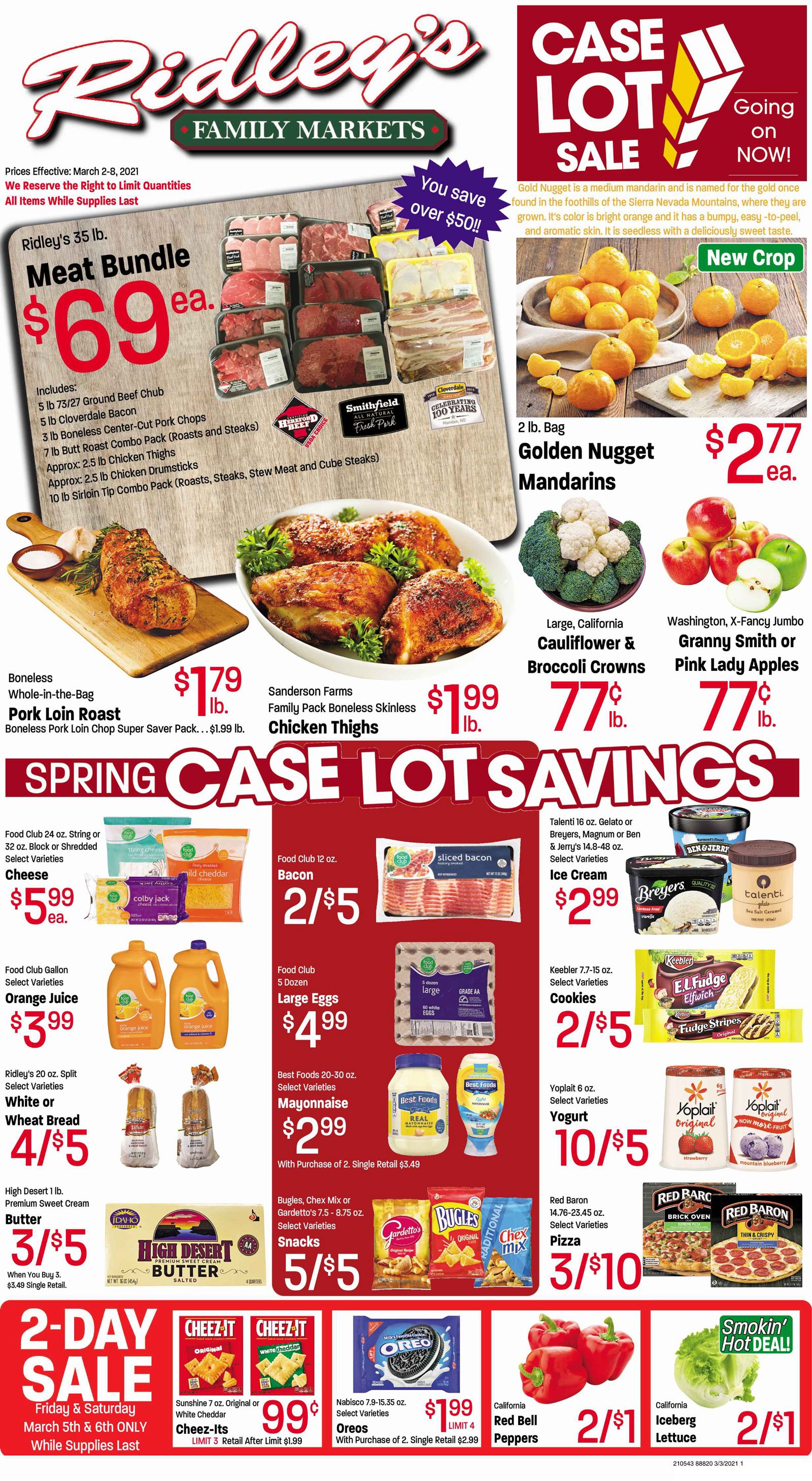 Ridley's Family Market Weekly Ad Flyer March 2 to March 8, 2021