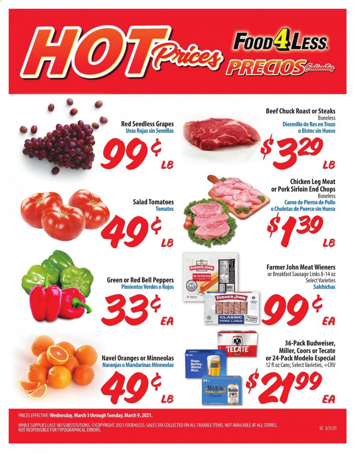 Food 4 Less (CA) Weekly Ad Flyer March 3 to March 9