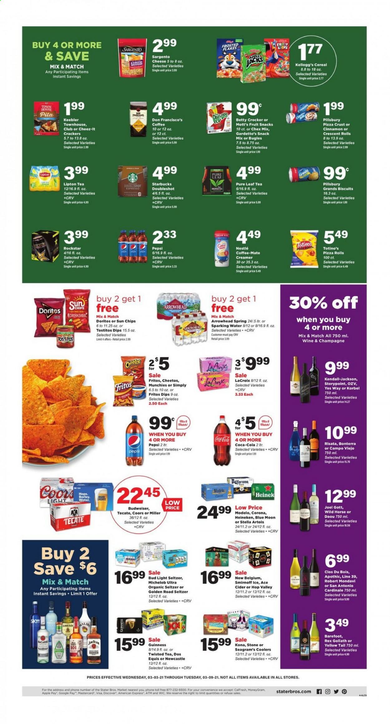 Stater Bros. Weekly Ad Flyer March 3 to March 9