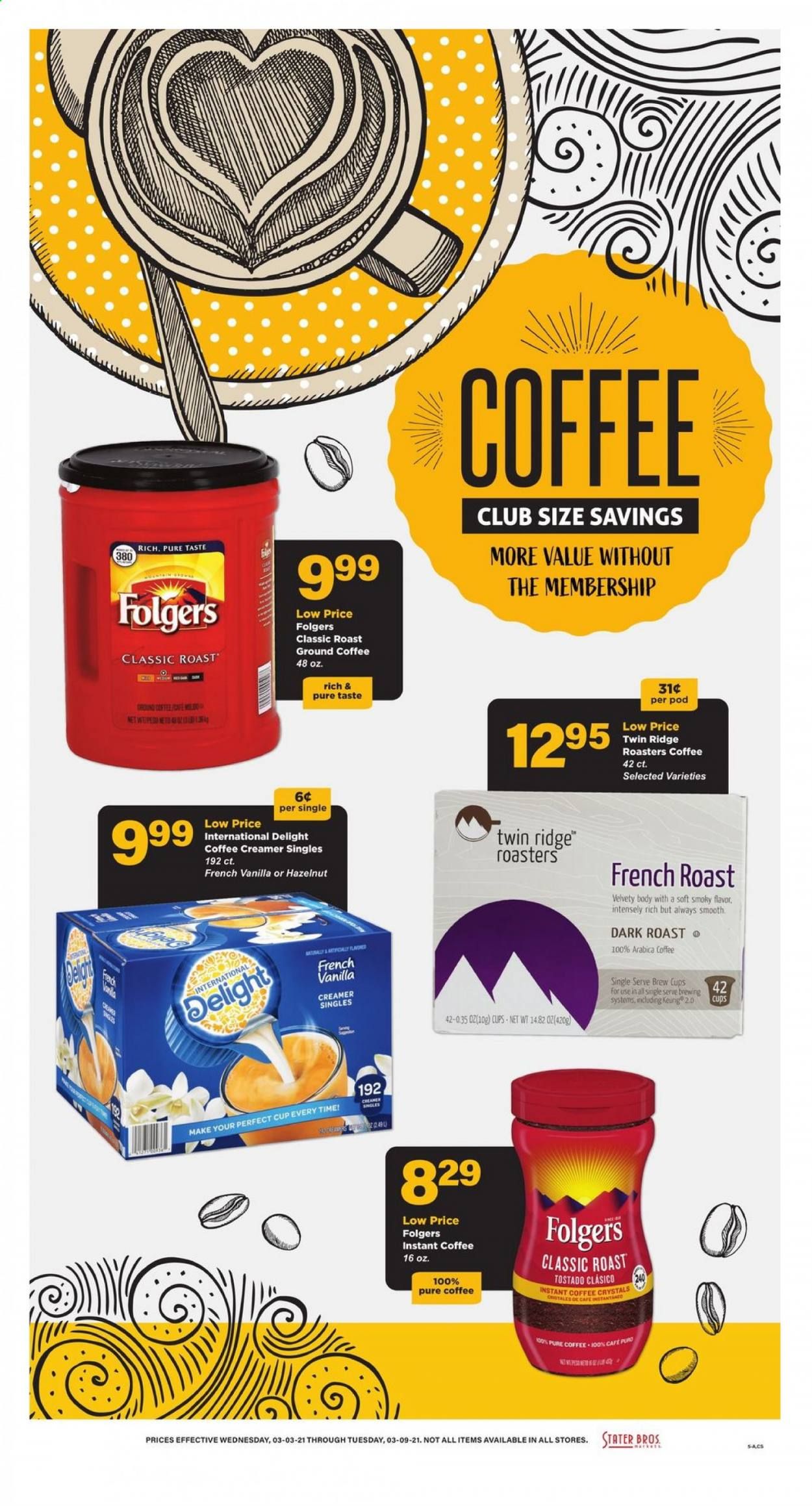 Stater Bros. Weekly Ad Flyer March 3 to March 9