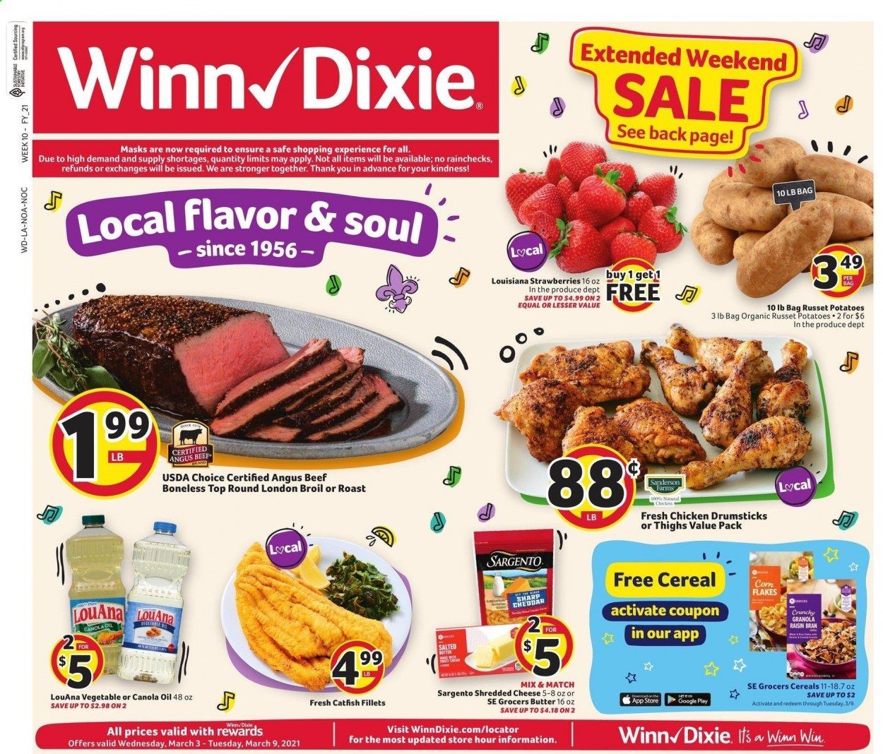 Winn Dixie (AL, FL, GA, LA, MS) Weekly Ad Flyer March 3 to March 9