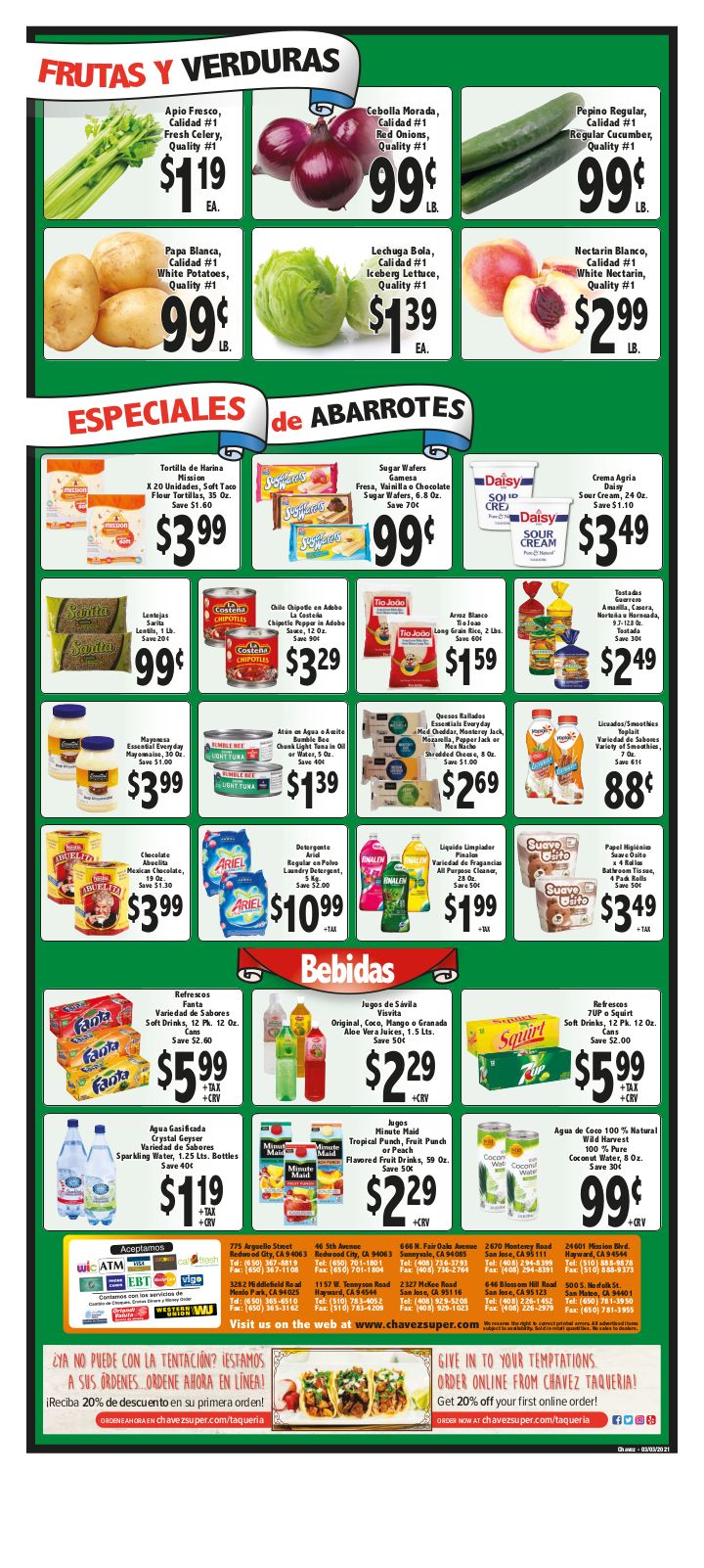 Chavez Weekly Ad Flyer March 3 to March 9, 2021