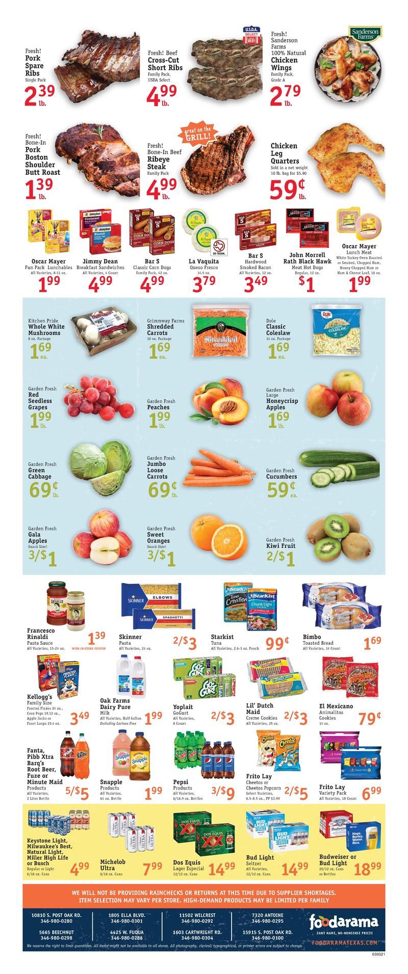 Foodarama Weekly Ad Flyer March 3 to March 9, 2021