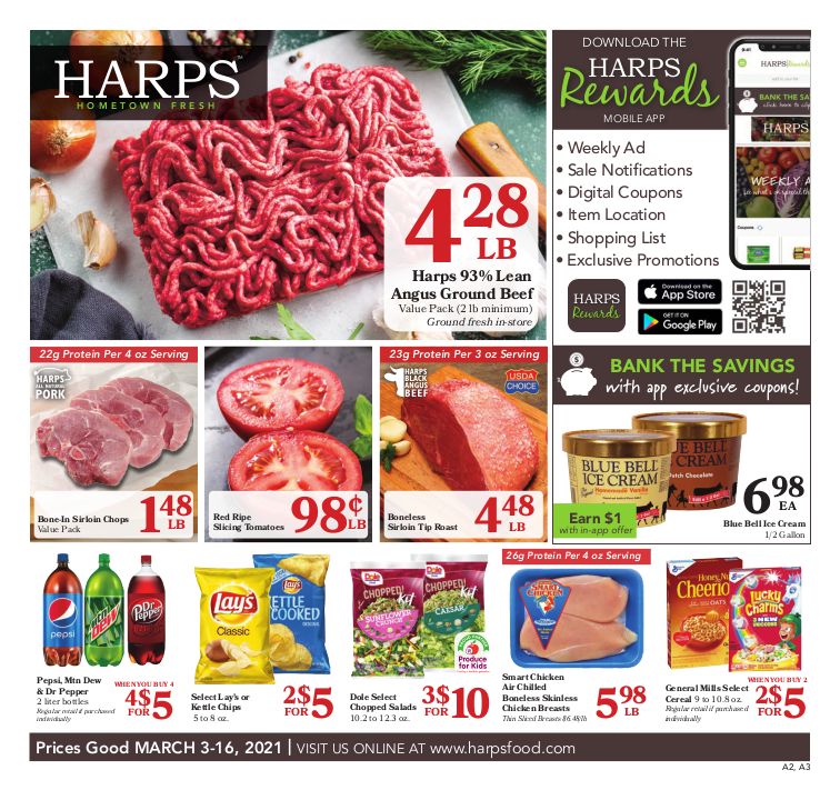Harps Food Stores Weekly Ad Flyer March 3 to March 16, 2021