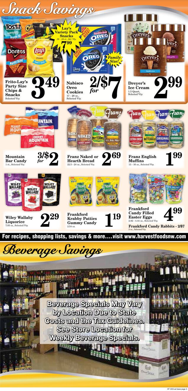 Harvest Foods Weekly Ad Flyer March 3 to March 9, 2021