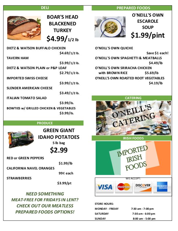 O'Neill's Food Market Weekly Ad Flyer March 3 to March 9, 2021