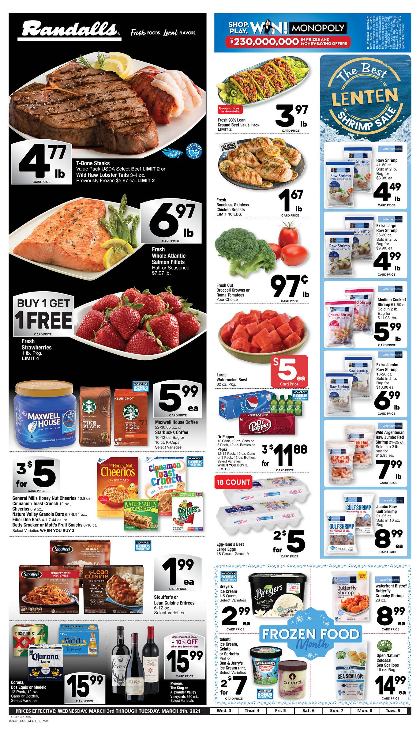 Randalls Weekly Ad Flyer March 3 to March 9, 2021