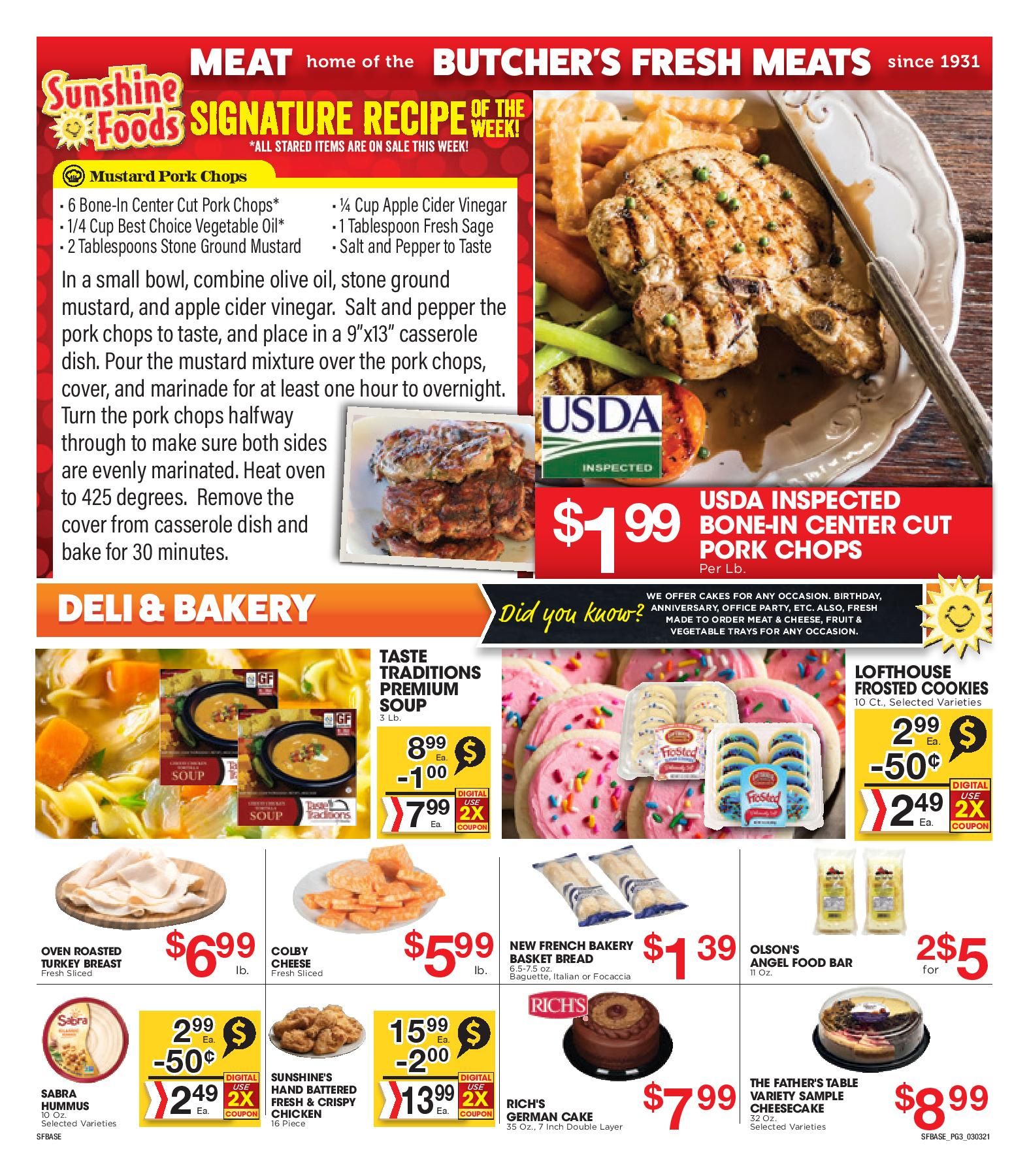 Sunshine Foods Weekly Ad Flyer March 3 to March 9, 2021
