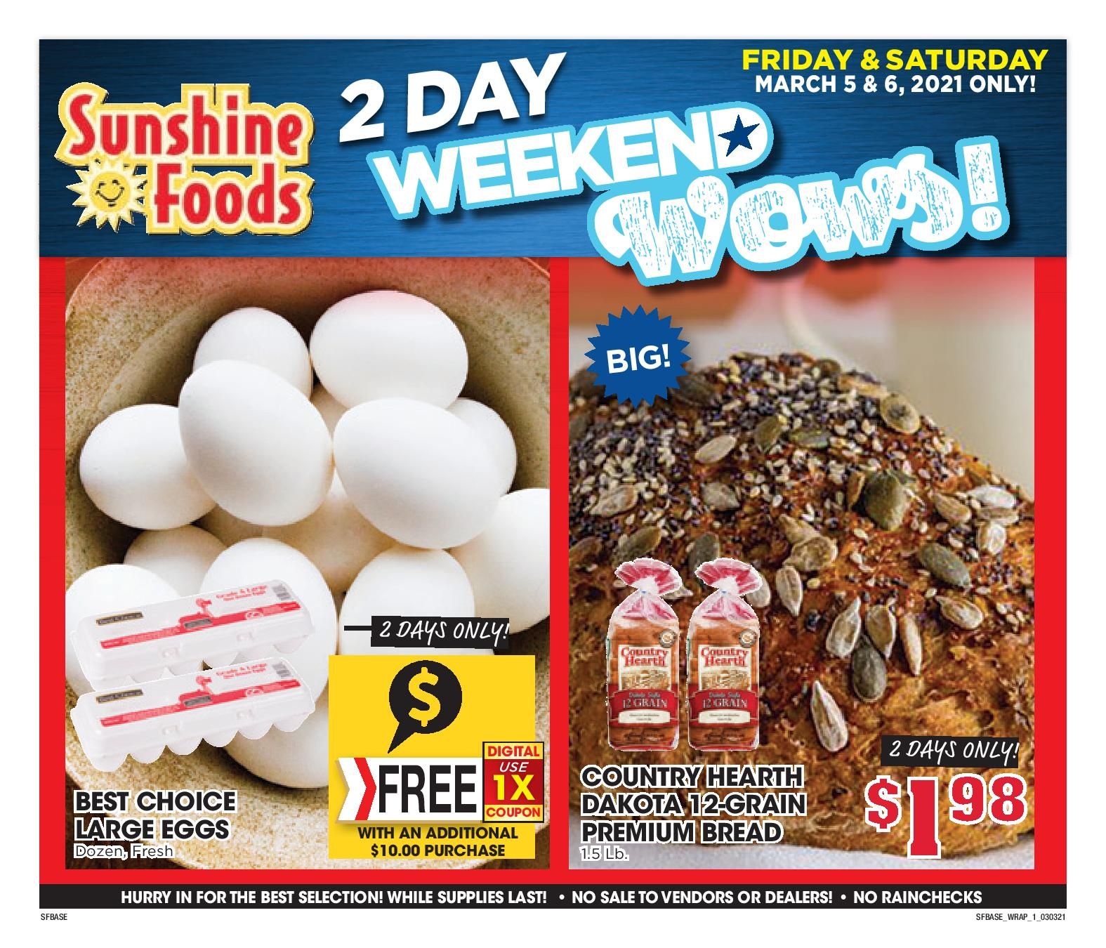 Sunshine Foods Weekly Ad Flyer March 3 to March 9, 2021