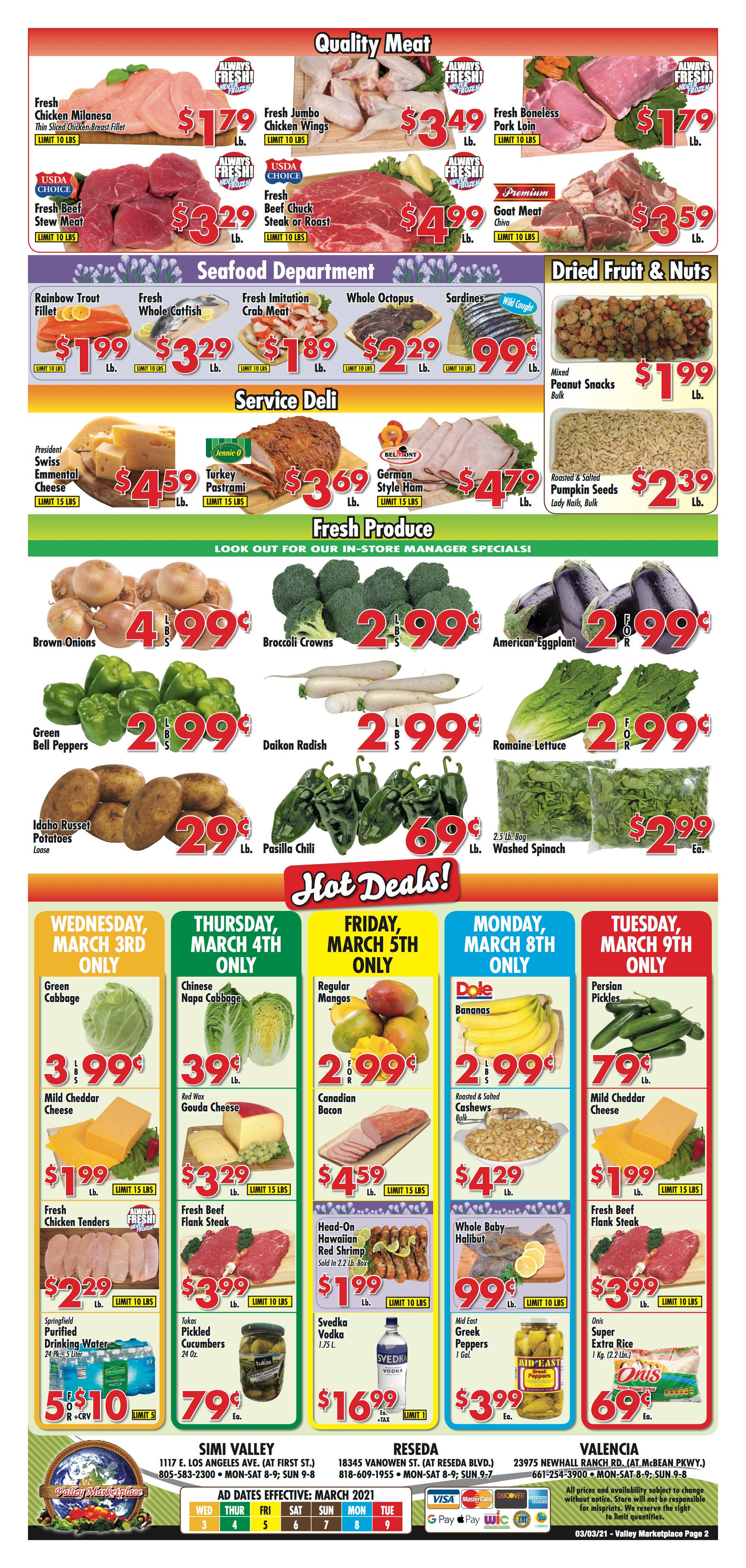 Valley Marketplace Weekly Ad Flyer March 3 to March 9, 2021