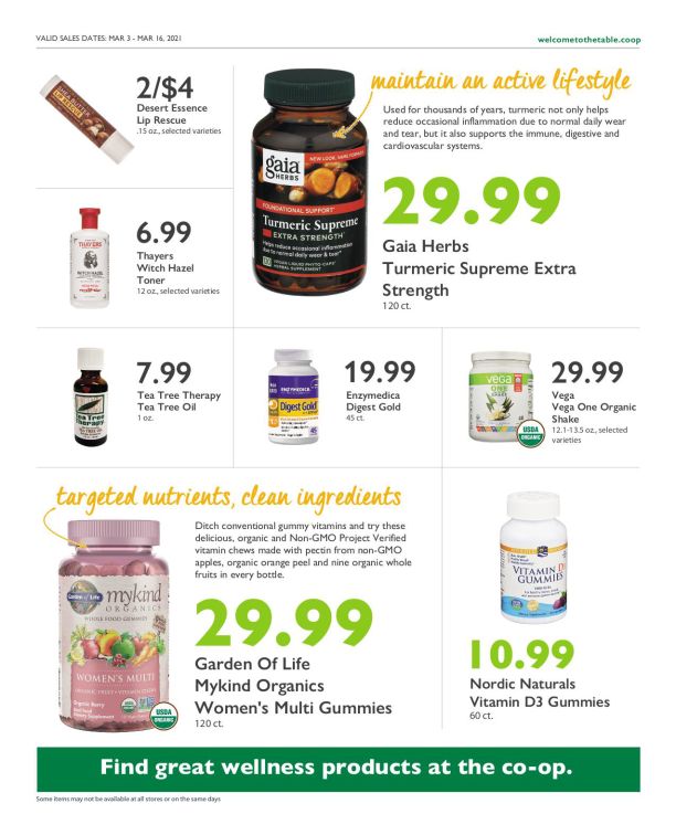 Wheatsville Food Coop Weekly Ad Flyer March 3 to March 16, 2021