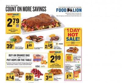 Food Lion (SC) Weekly Ad Flyer March 3 to March 9